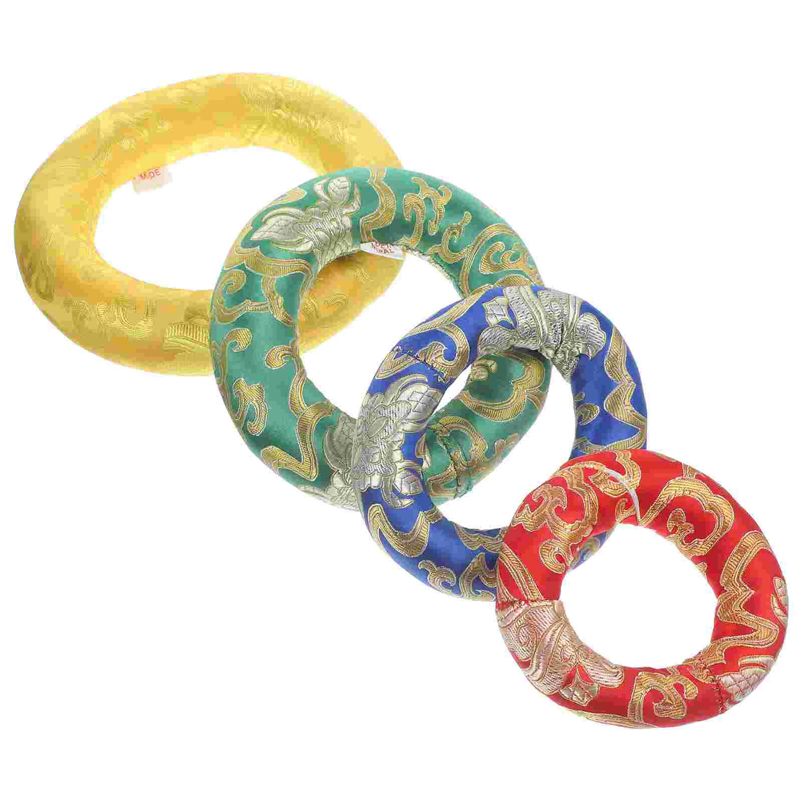 

4 Pcs Decor Mat Supply Singing Bowl Pad Instruments Cushion Ring Parts Bowls Base