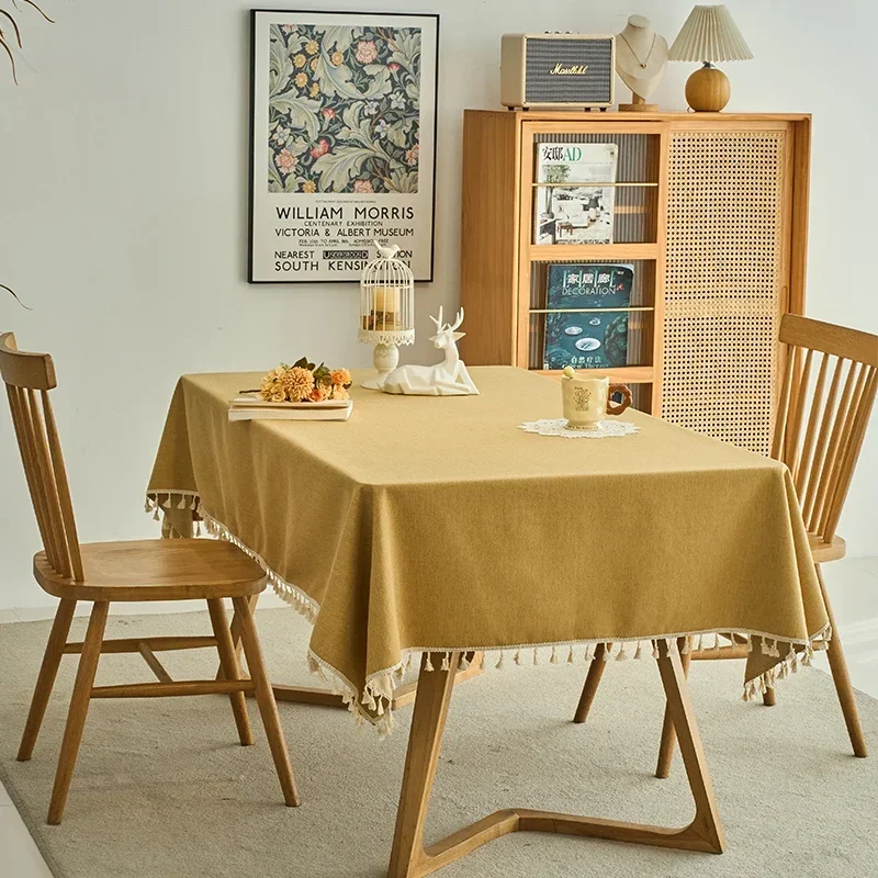 L-B-7 Simple Home Tablecloth Round Table Hotel Restaurant Large Round Table Tablecloth Table 3