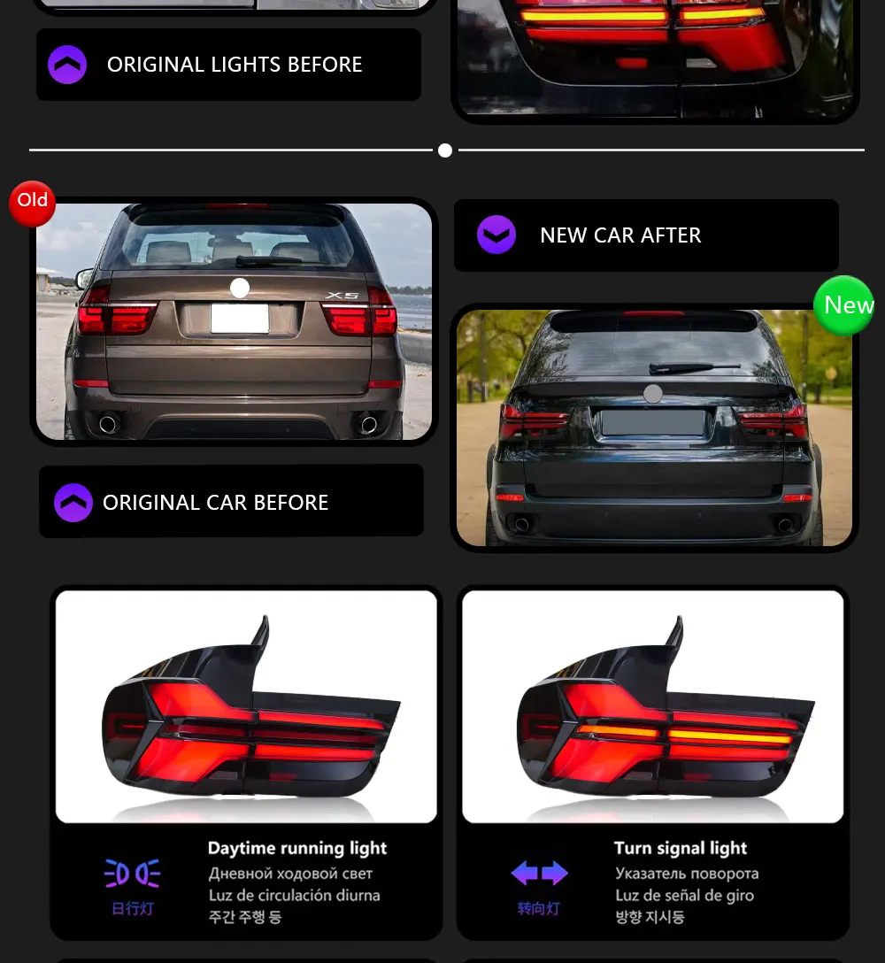 BMW X5 LED tail light upgrade view 2