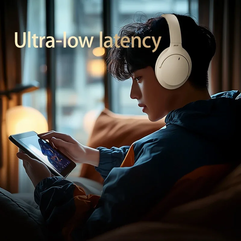 Acer Ohr305 Anc Wireless Headphones Head Tracking 3d Spatial Audio  42db Anc Bluetooth 5 4 Hifi Headset Enc Hd Mic Low Latency, Alina Gadgets