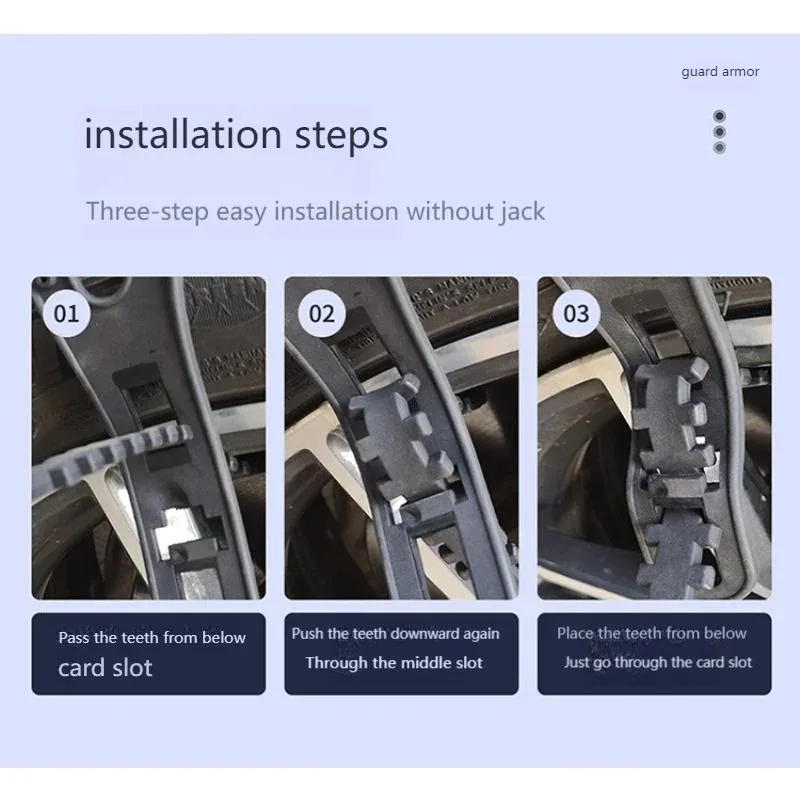 1 to 8-Pack Universal Tire Snow Chains - Heavy-Duty Steel Anti-Slip Traction for Emergency Get   Unstuck on  Ice  &  Snow