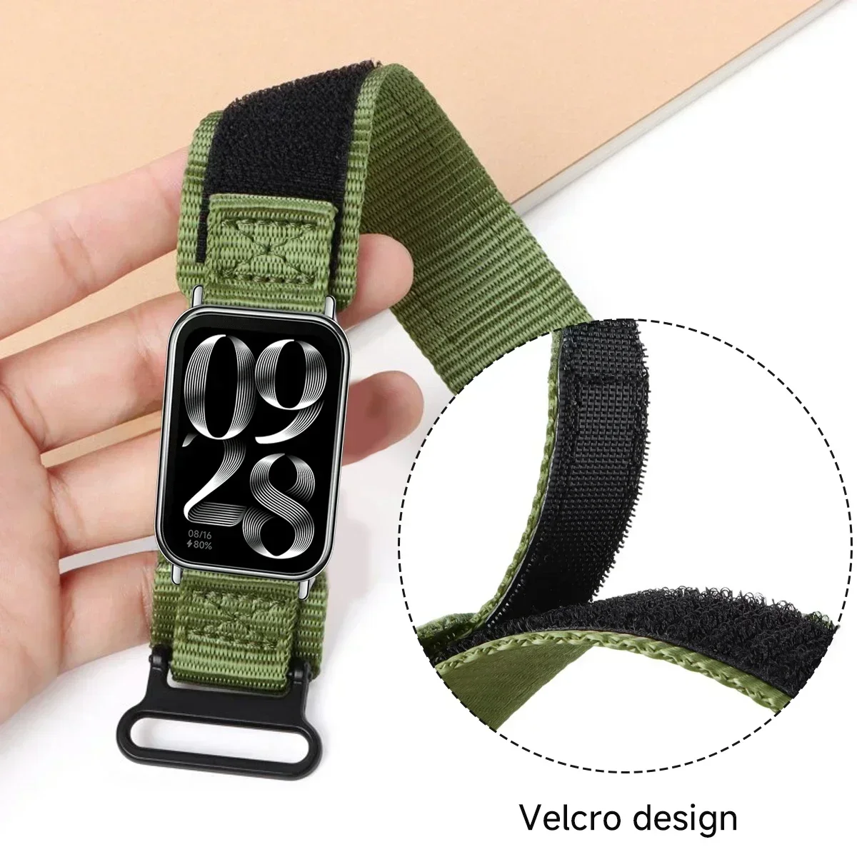 Enhanced Nylon Loop Sports Bracelet for Smartwatches - Adjustable and Replaceable Wristband