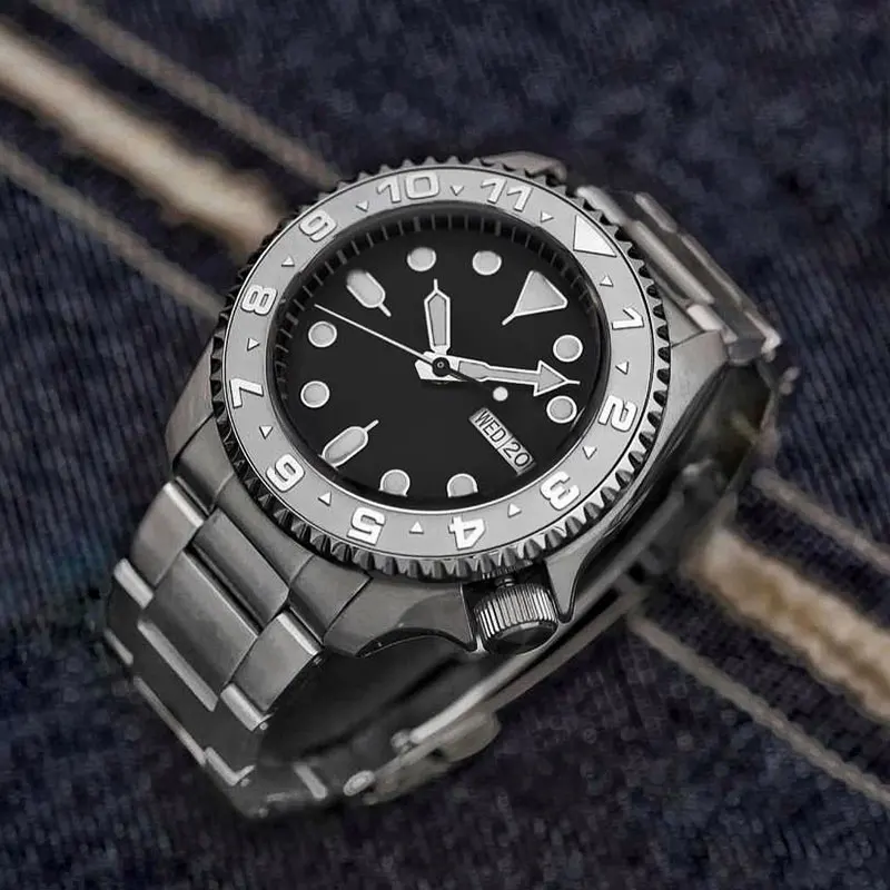 

41 мм skx 007 серебряные часы из нержавеющей стали 316L, выпуклые матовые часы с сапфировым стеклом, подходят для высококлассных часов NH36