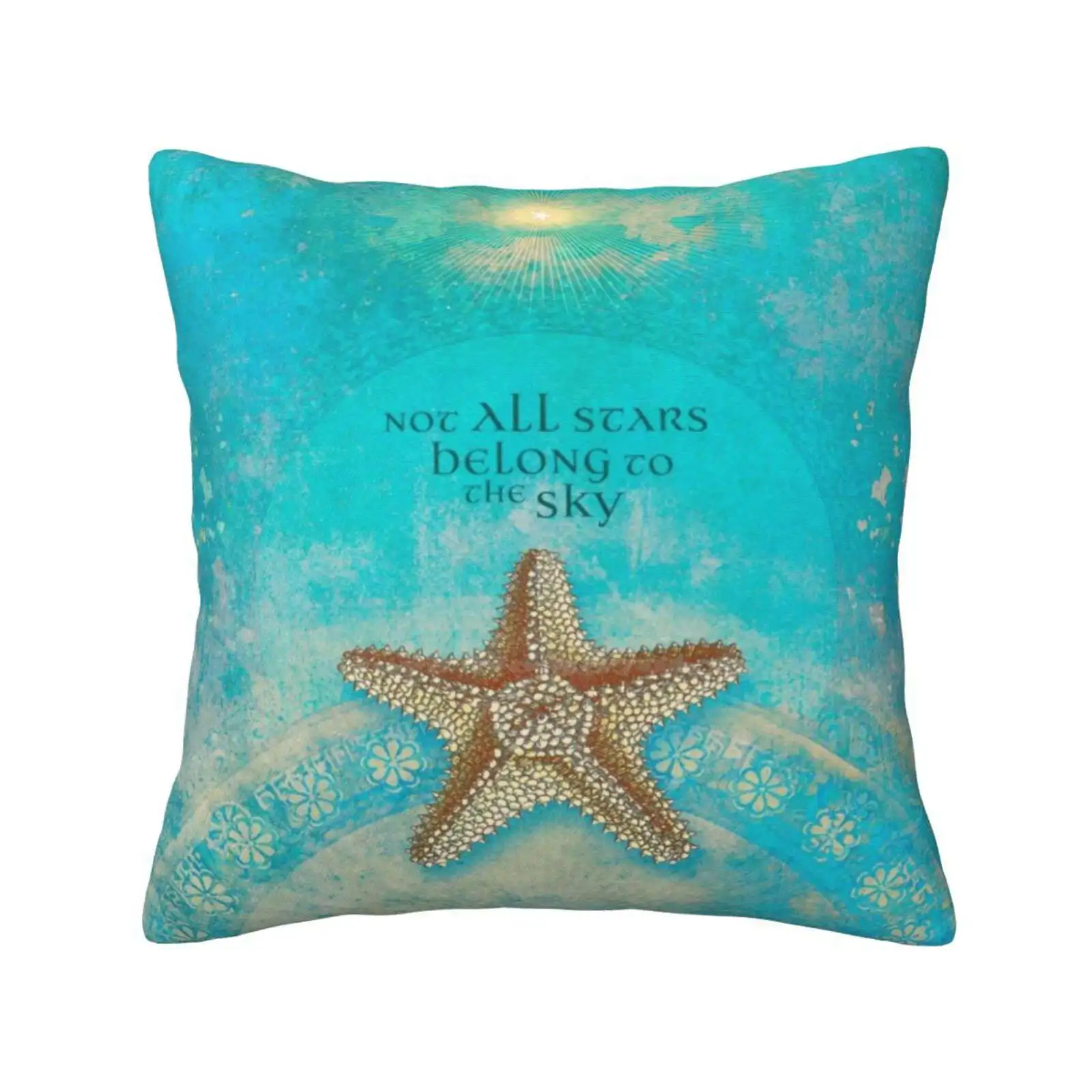 Non Appartengono Al Cielo Federa Per Cuscino Andi Blue Cyan Duirwaigh Quote Silas Sky Starfish Starstars Seestern Inspiration