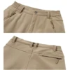 MAGCOMSEN Winter Fleece Men's Pants Warm Casual Straight Trousers 9 Pockets Waterproof Snow Hiking Pants 4