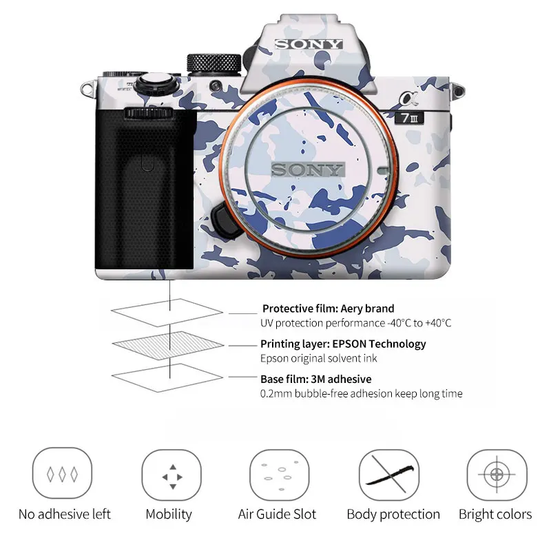 For Sony Camera Stickers sony A7M3/A7R3 &alpha;7 III Colourful Skin ornament 3M material Alpha 7 III protective film Alpha 7R