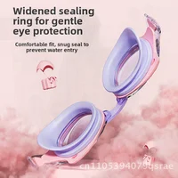 Children's HD Anti-Fog Waterproof Swimming Goggles Shark Cartoon Design Cute Swimming Glasses Polycarbonate Lenses for Kids