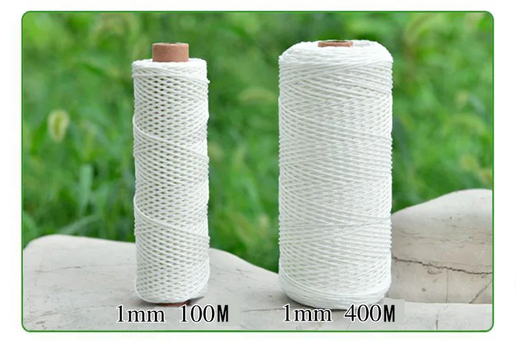 Durable Beige Cotton Macrame Cord Home DIY Accessories White Twisted Ropes Macrame String DIY Handmade Home Decorative Cords Zipper Sliders