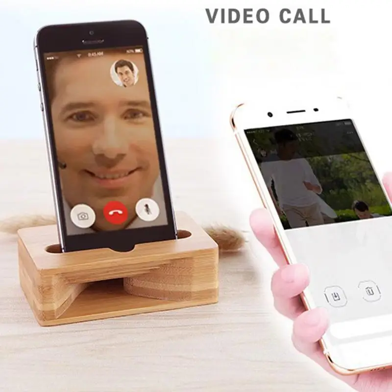 Wooden Acoustic Amplifier and Phone Stand