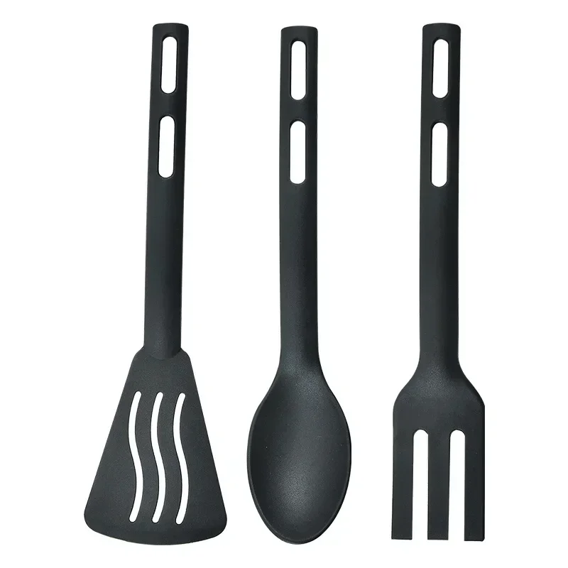 1/3PCS Nylon Kitchen Utensils Set Kitchen Cooking Tools  Slotted Turner Solid Spoon Fork Children Spade Fork Spoon Dinnerware