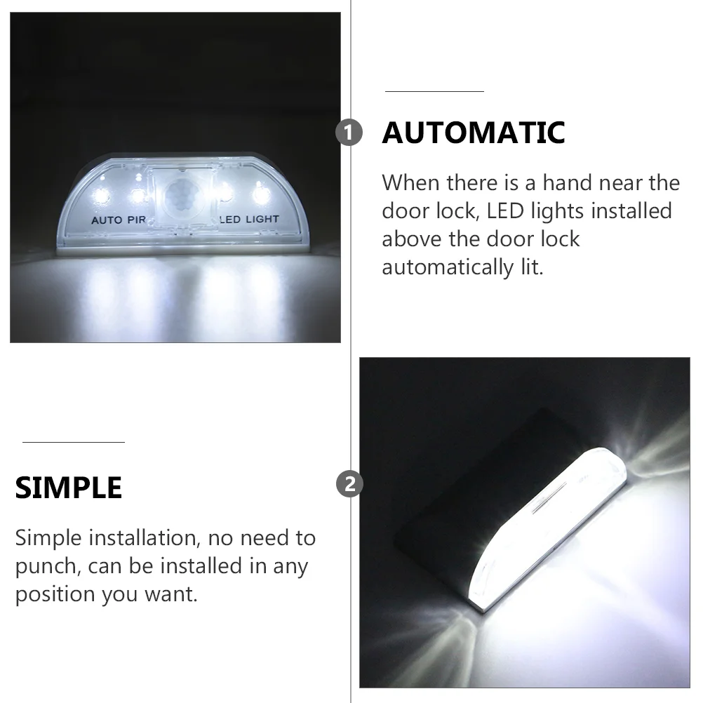 Induction Light Door Lock Home Keyhole Lamp LED Intelligent Abs Sensor Motion Night for Stairway