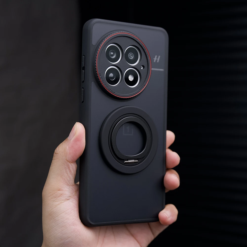 Luxury Matte Magnetic Bracket Phone Case with Wireless Charging Capability