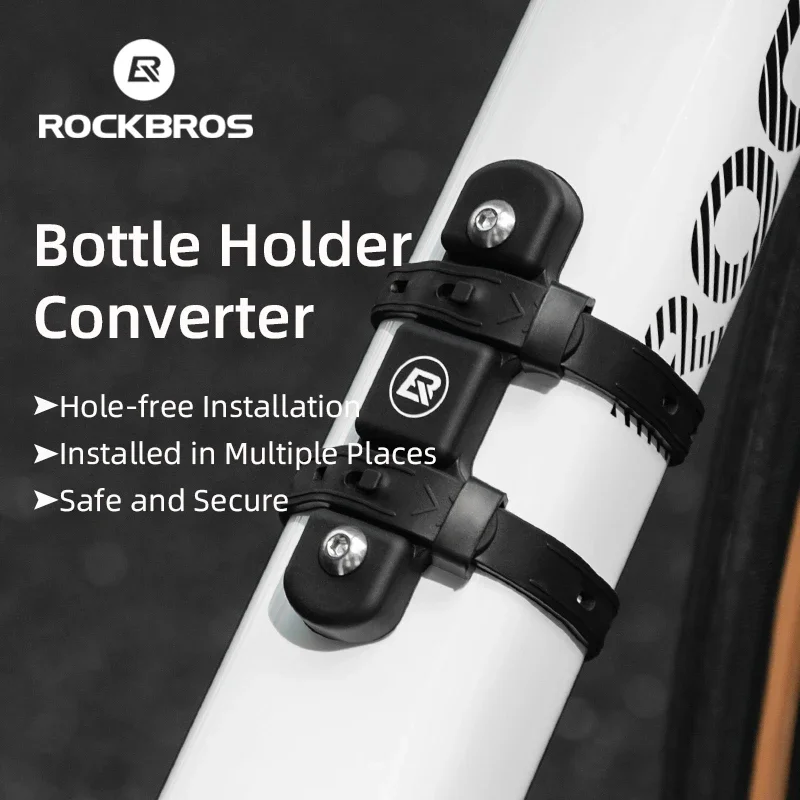 ROCKBROS Bicycle Water Bottle Cage Mount Adaptor Elastic Silicone Gel Bandage Bottle Strap Seatpost Fork Frame Bike Accessories