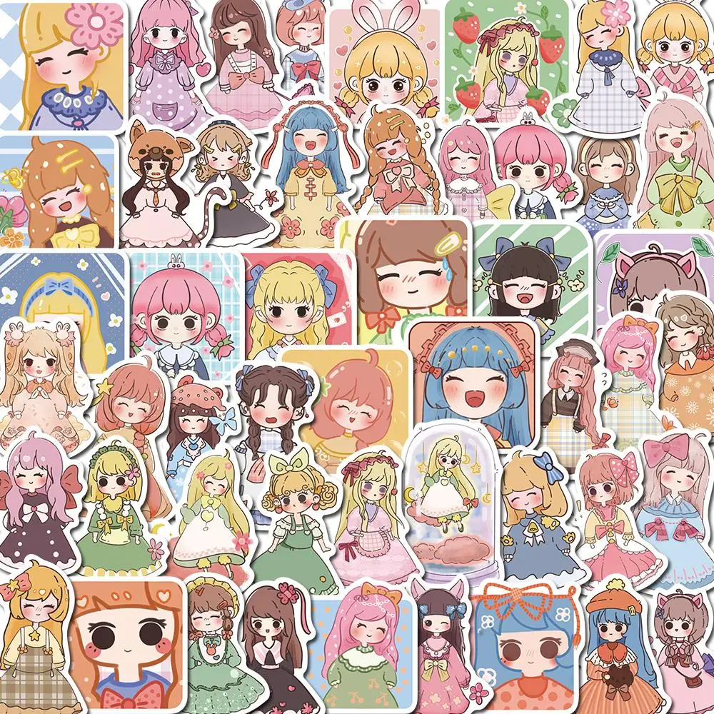 10/50PCS Cartoon Character chibi Stickers Pack DIY Skateboard Motorcycle Suitcase Stationery Decals Decor Phone Laptop Toys