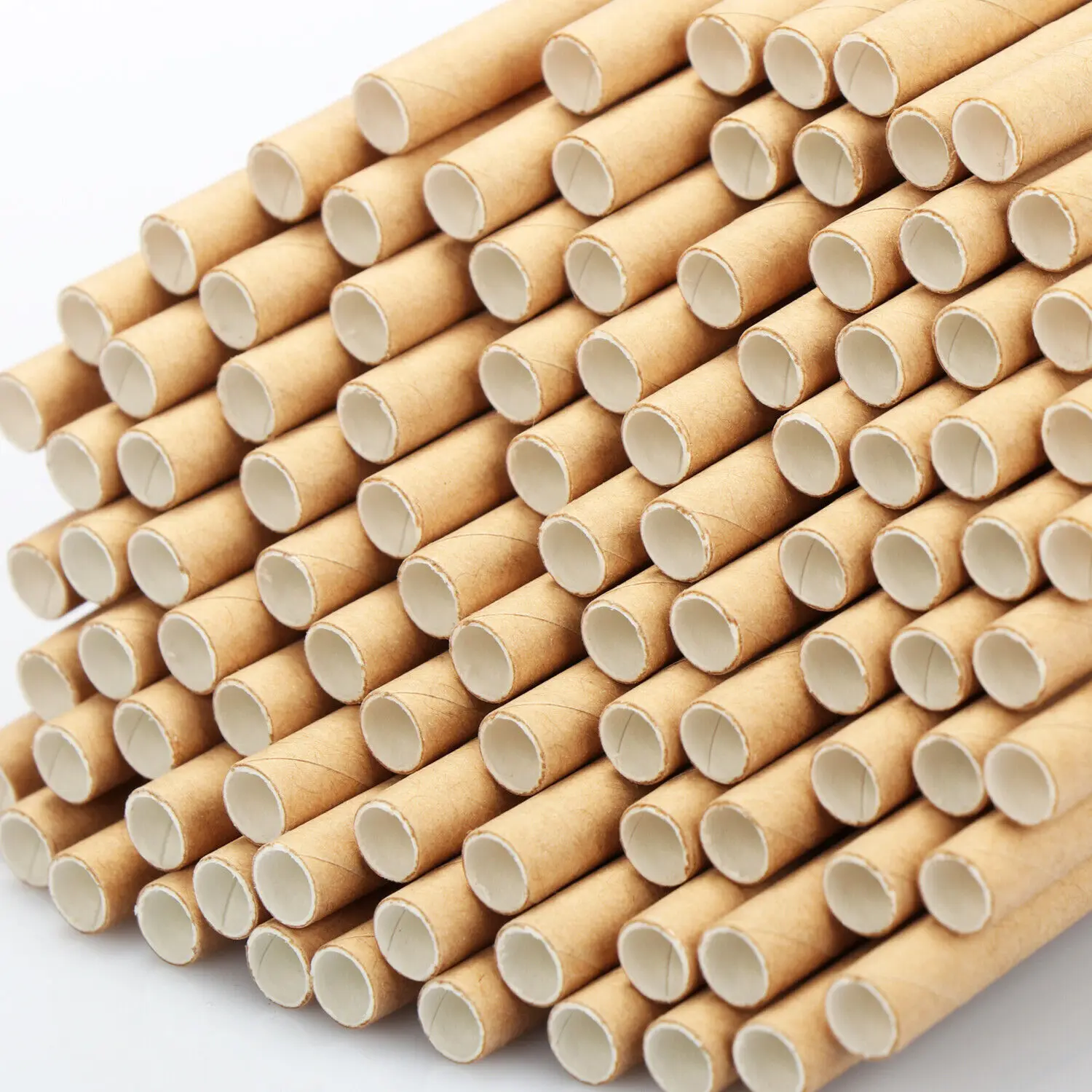 100Pc Kraft Paper Straws Eco Friendly Vintage Wedding Celebration Classmate Birthday Party Decoration Event Get Together Supplie
