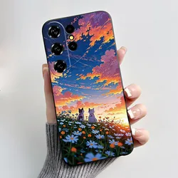 Aesthetic Luxury Black Matte Silicone Phone Case with Cute Cool Pattern for Oukitel C26 (HEI - TPU201)