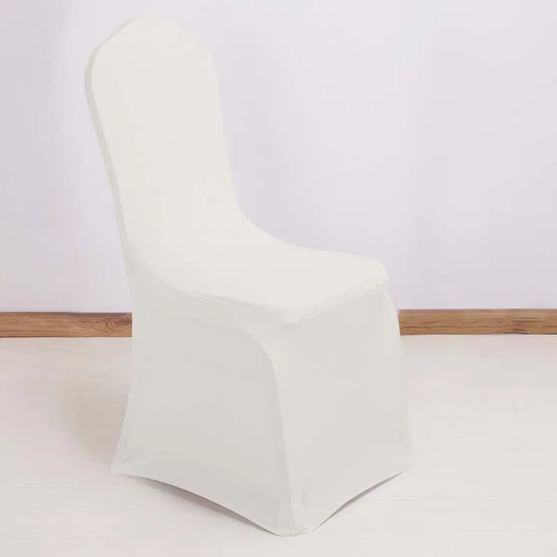 Elegant Red and White Elastic Chair Cover