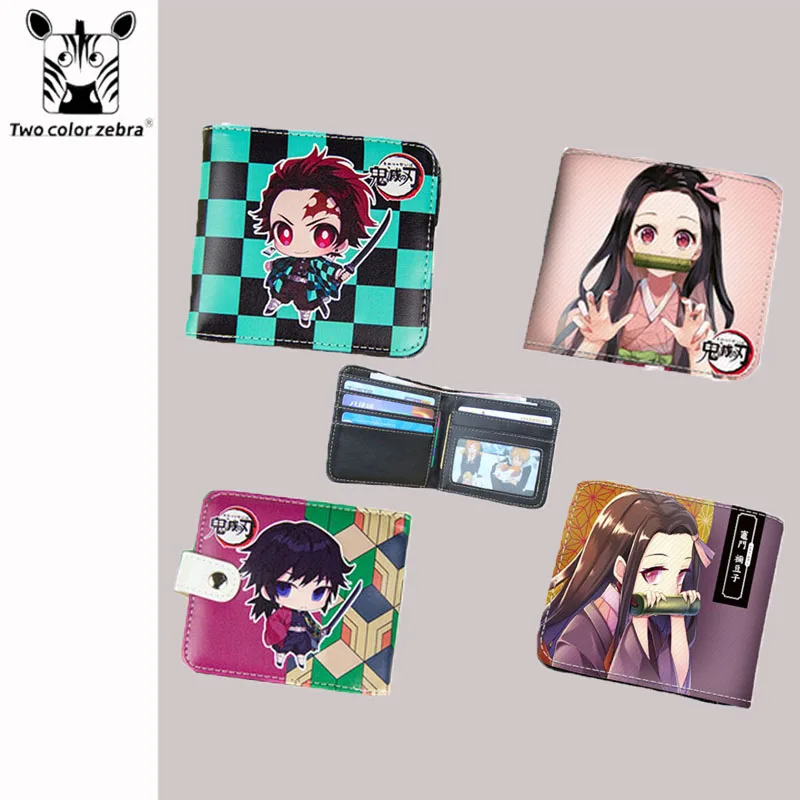 Demon Slayer Kamado Nezuko Portafoglio Corto Comodo Tasche Multiple Accessori Per Borse Quadrate Piccole