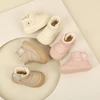 Baby Boys Girls Cartoon Rabbit Padded Winter Warm Boots Rubber Soles Non-slip Indoor Outdoor Walking Shoes 1