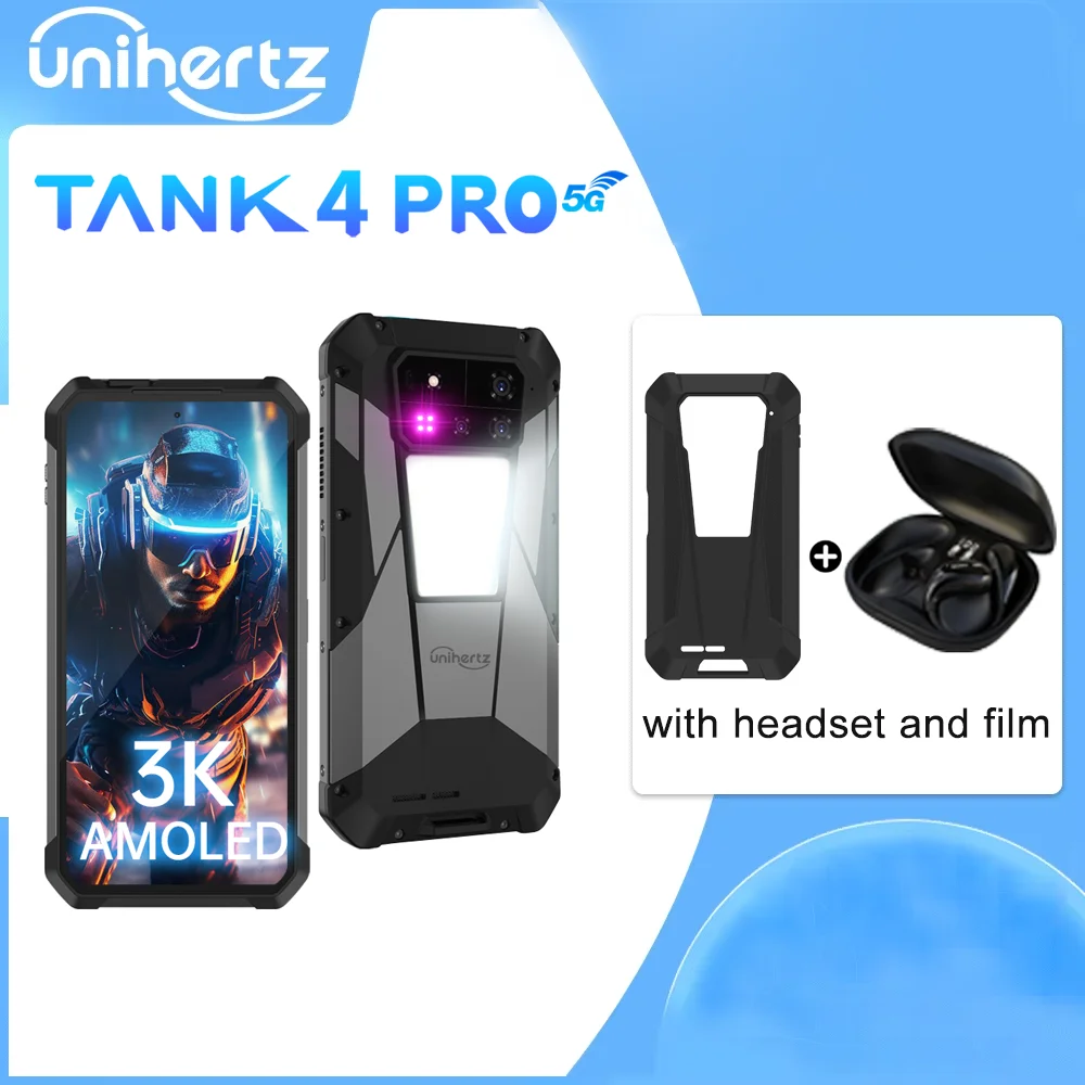 Unihertz TANK4 PRO 18GB 1TB上位版 Unihertz Tank 4 Pro Rugged Smartphone 18GB+1TB Cell Phones