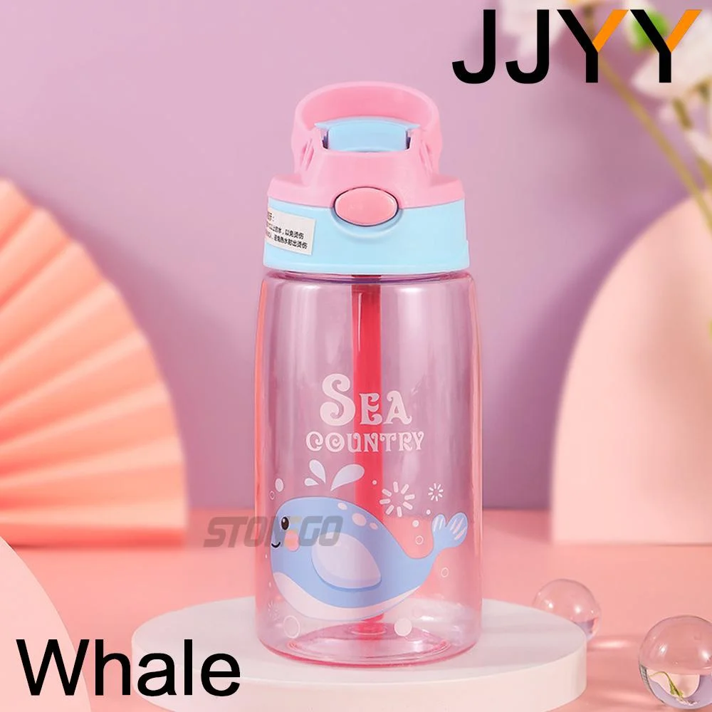 Children'S Water Bottle With Straw And Handle