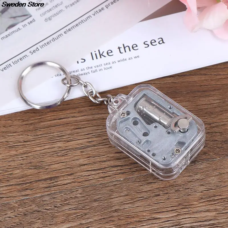 1PC Music Box Movement DIY Play Set Mechanical Metal Music Boxes Clockwork Keychain Gift Home Decor Random