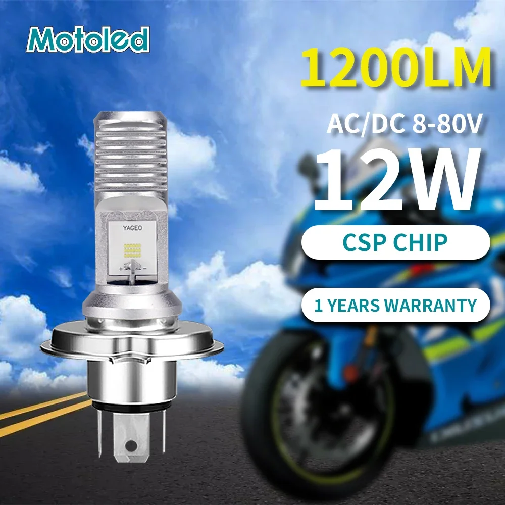 

Motoled H4 P15D LED Motorcycle Headlight COB Chip Universal Motorbike Head Lamp Bulb Moto DRL Lights Hi Lo Super Bright Lighting