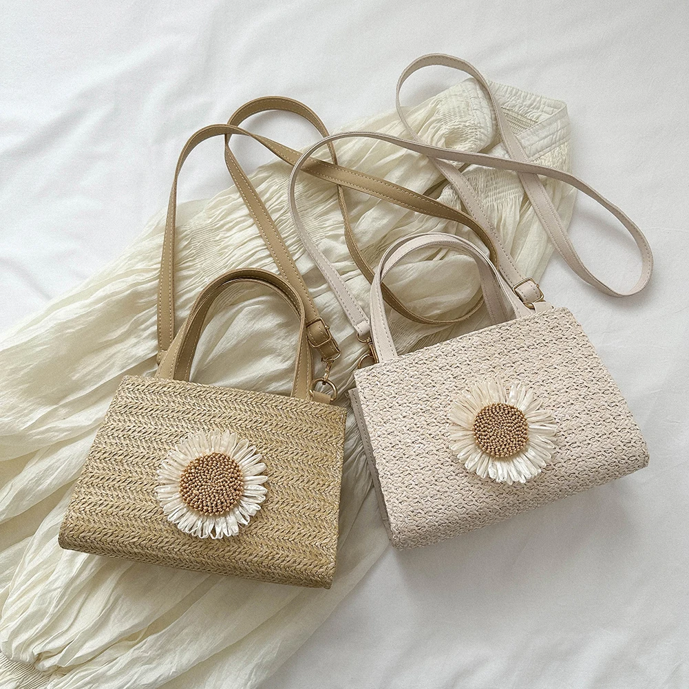Straw Shoulder Bag for Women Daily Life Leisure