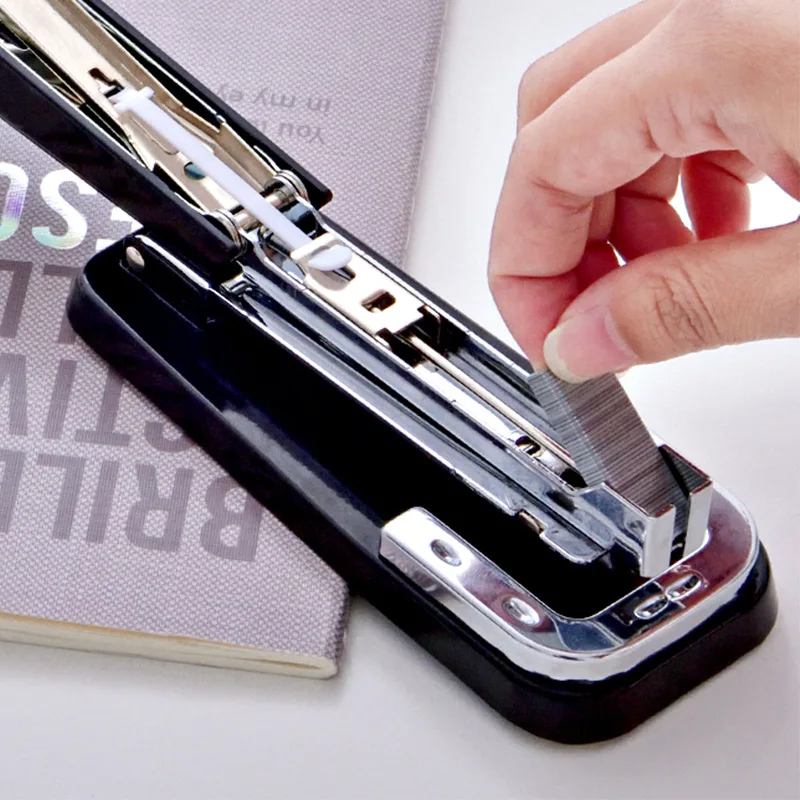 Powerful, Rotatable, Labor-saving Stapler Student Office Can Book Middle Seam Long Arm Holding Medium Stapler Stationery 0414