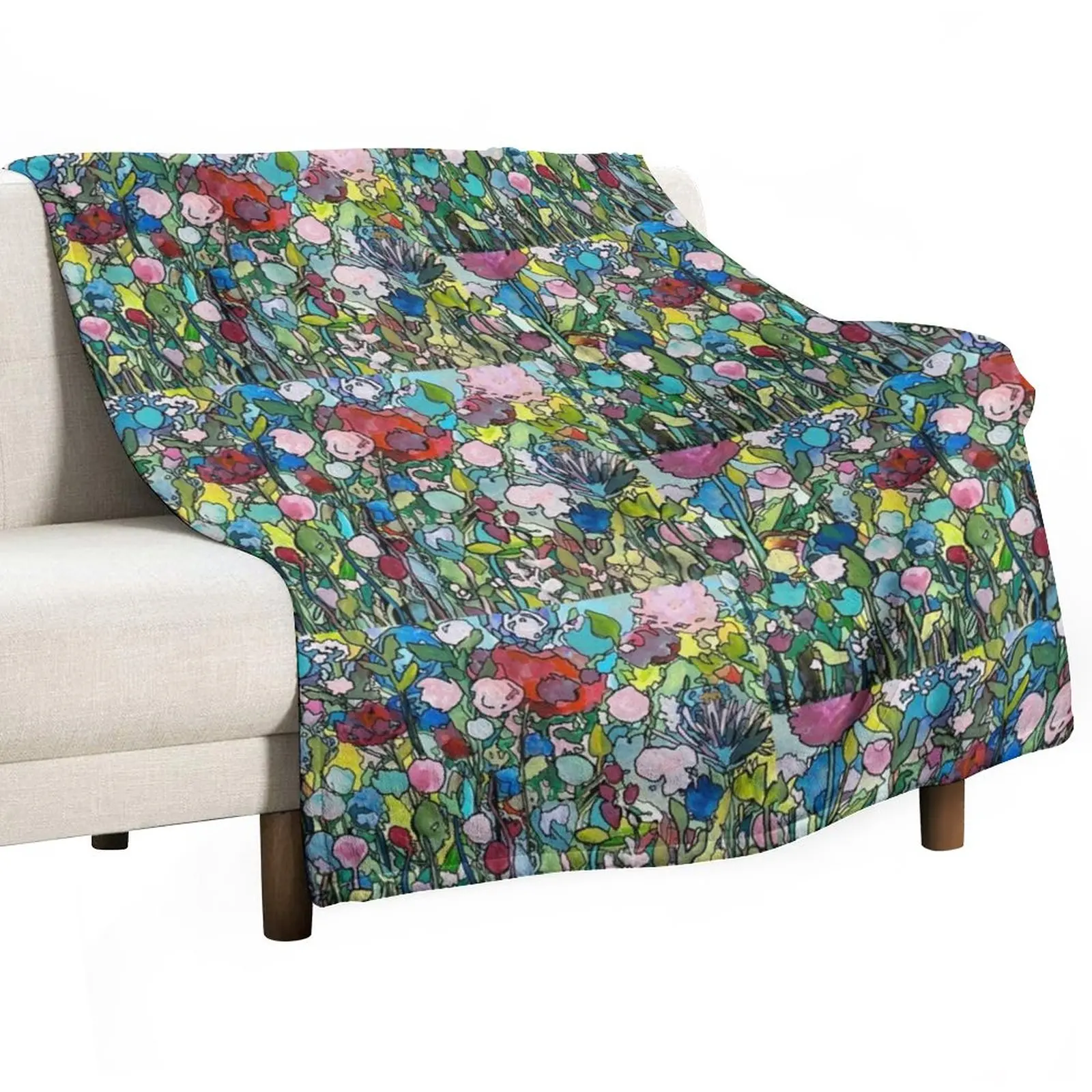 

Never Enough Flowers Throw Blanket Summer Bedding Blankets Thin Blanket