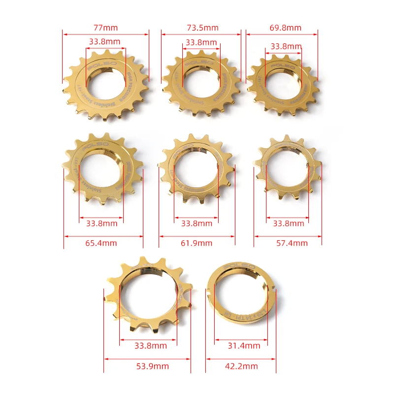 Fixed Gear Cog Chrome Stainless Steel Sprocket Bike Freewheel Cogs Hub Locking 12T/13T/14T/15T/16T/17T/18T/19T/20T for POLSO bicycle sprocket gear bike sprocket bike freewheel
