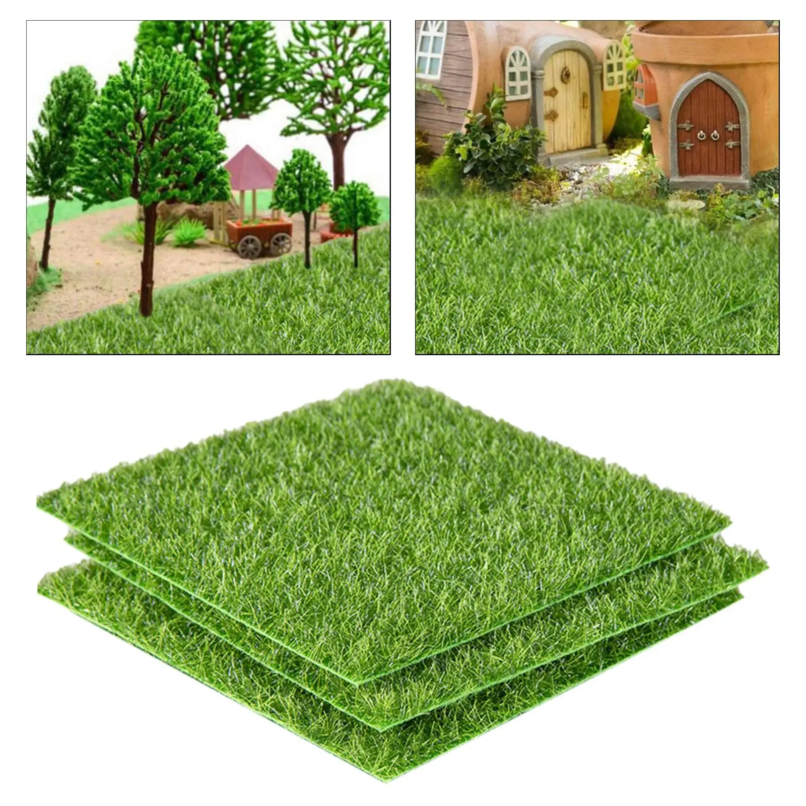 Artificial Grass Square Mat Set, Versatile And Reusable for Chicken Nesting Pads, Accessories, Green
