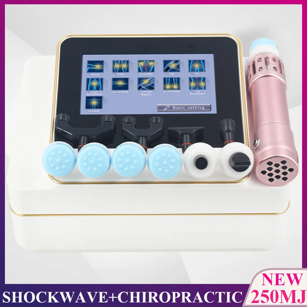 

250MJ Shockwave Chiropractic Adjusting Massage Tools Shoulder Pain Relief Shock Wave Therapy Machine New ED Treatment Massager