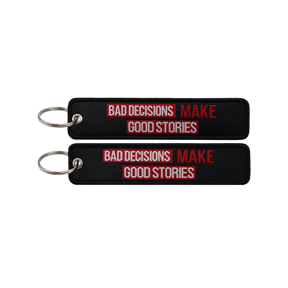 Humorous Embroidered Keychain - Key Ring Holder Accessory and Gift