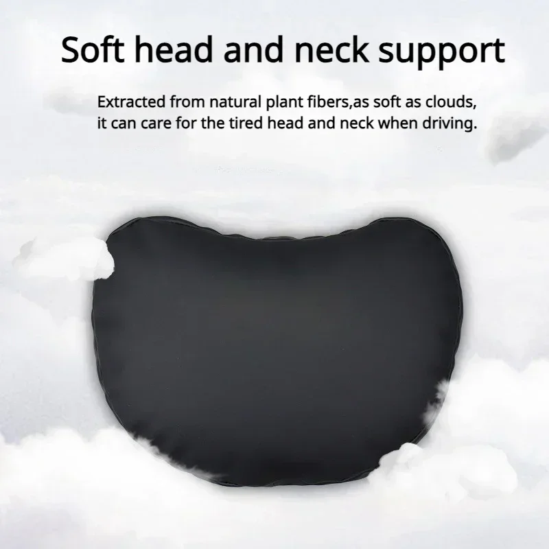 Tesla Model 3 Y X S 3+ Car Seat Headrest Soft Nappa Leather Neck Pillow Car Pillows Interior Accessories