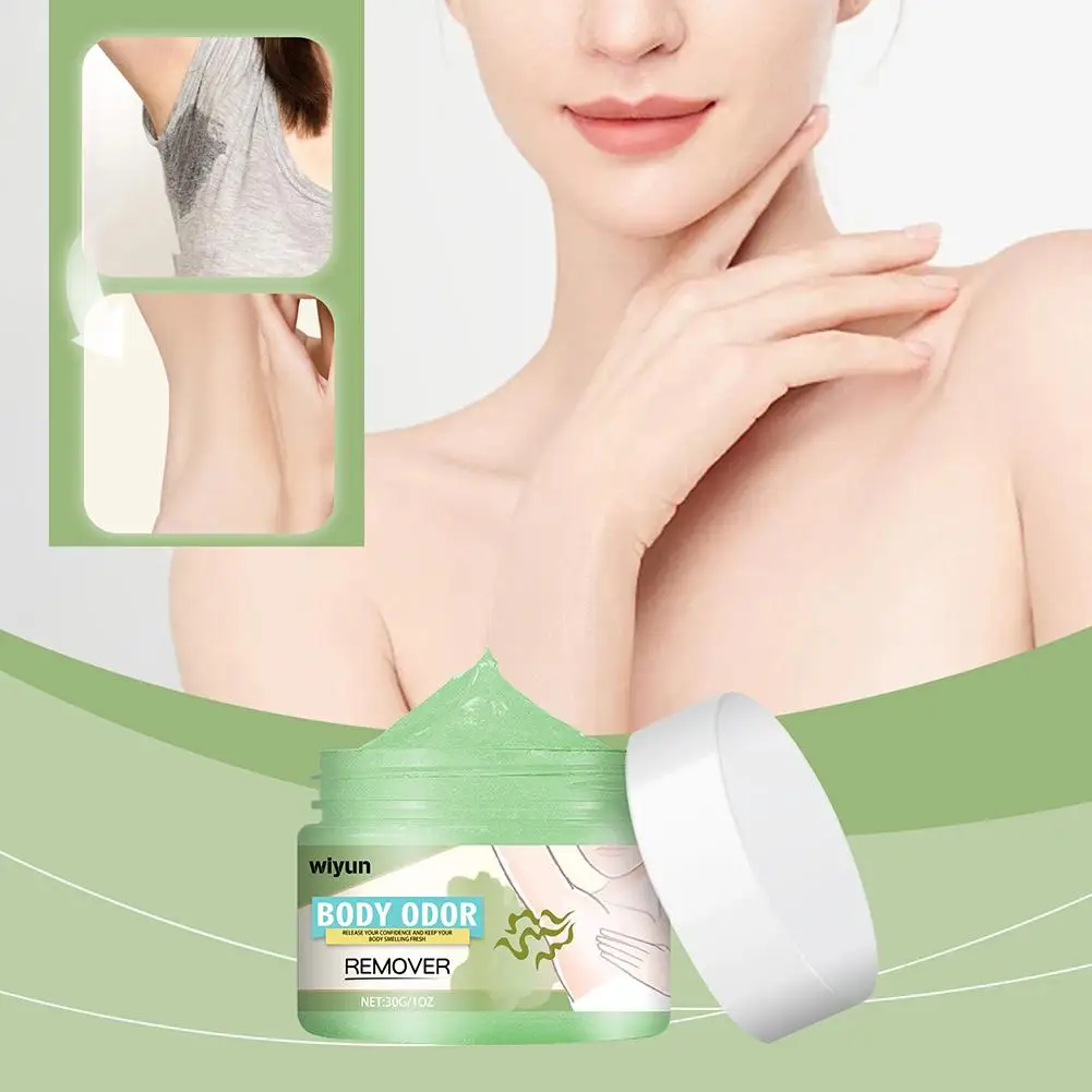 30g Body Odor Removal Cream Effective Sweat Eliminator Antiperspirants Bad Odor Lasting Armpit Smell Underarm Treatment S1N8