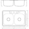 Kitchen Sink Stainless Steel Drop In Top Mount,Self Rimming 3