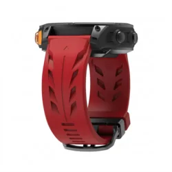Enhanced Silicone Sport Band with QuickFit 22mm/26mm Adapter - QuickFit 22mm (Red)