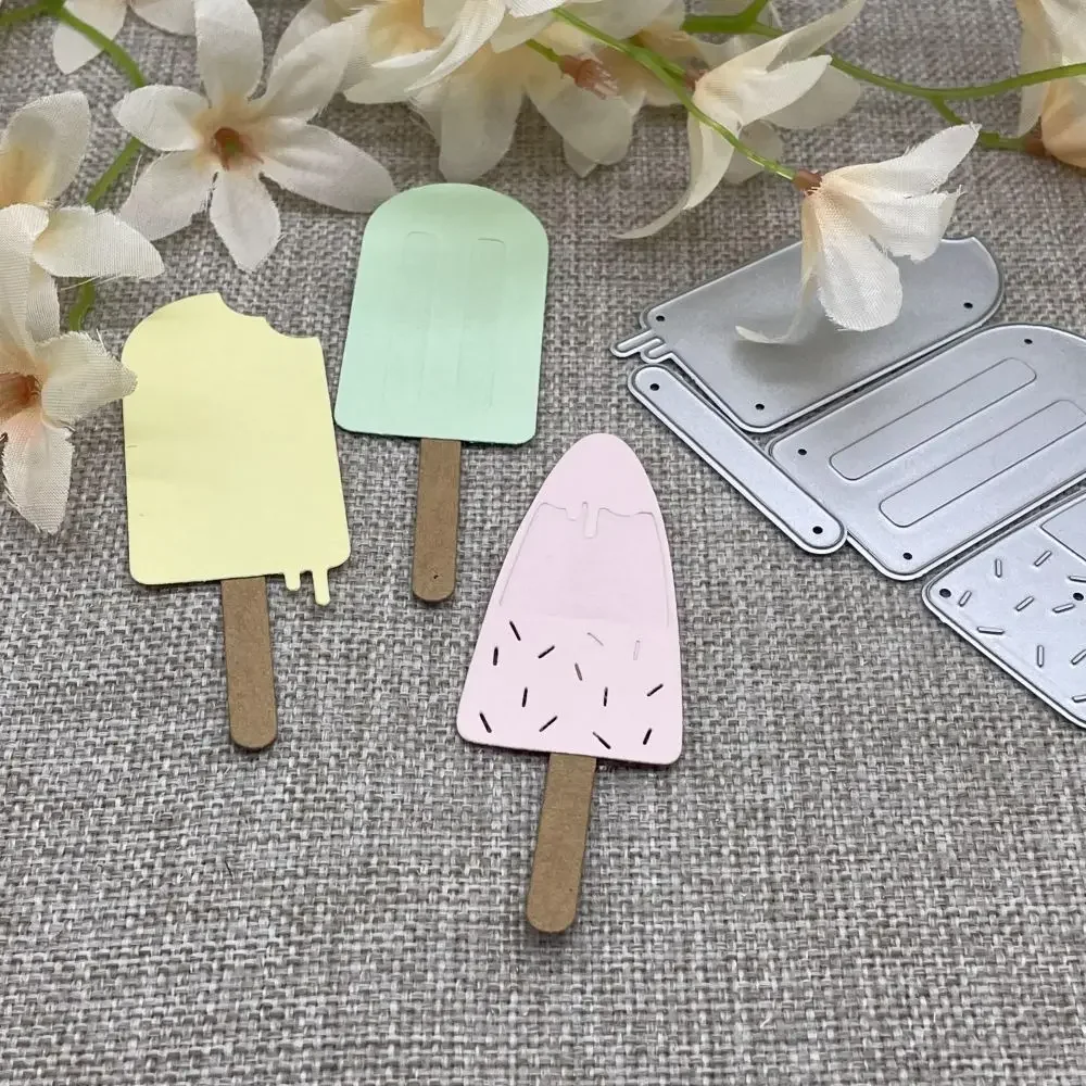 Eiscreme-Dekoration, Metall-Stanzformen, Schablonen für DIY-Scrapbooking, dekorative Prägung, Handarbeit, Stanzform, Schablonenform