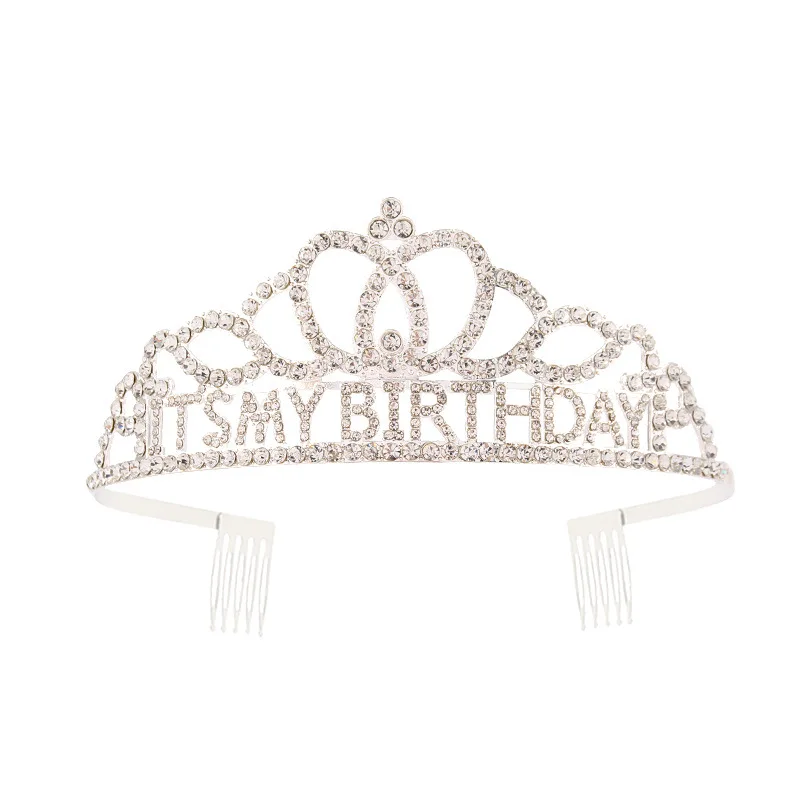 KILDOWS Corona Donna, Corona di Strass Oro Diadema Tiara Sposa in Cristallo Coroncina Principessa Diadem Nuziale Capelli Accessori per Donne e Ragazze Matrimonio Compleanno Festa Decorazioni