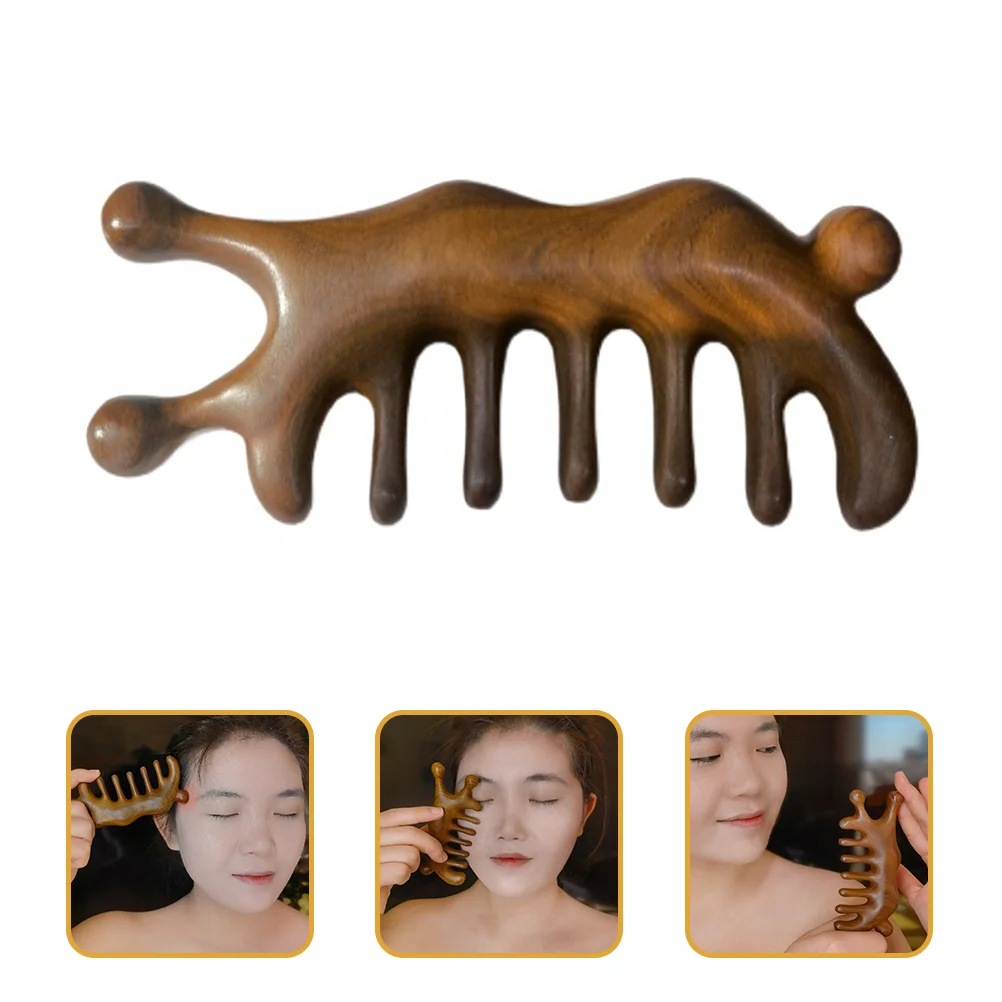 

Massage Comb Tool Natural Wooden Scalp Caring Sandalwood Miss Scratcher for
