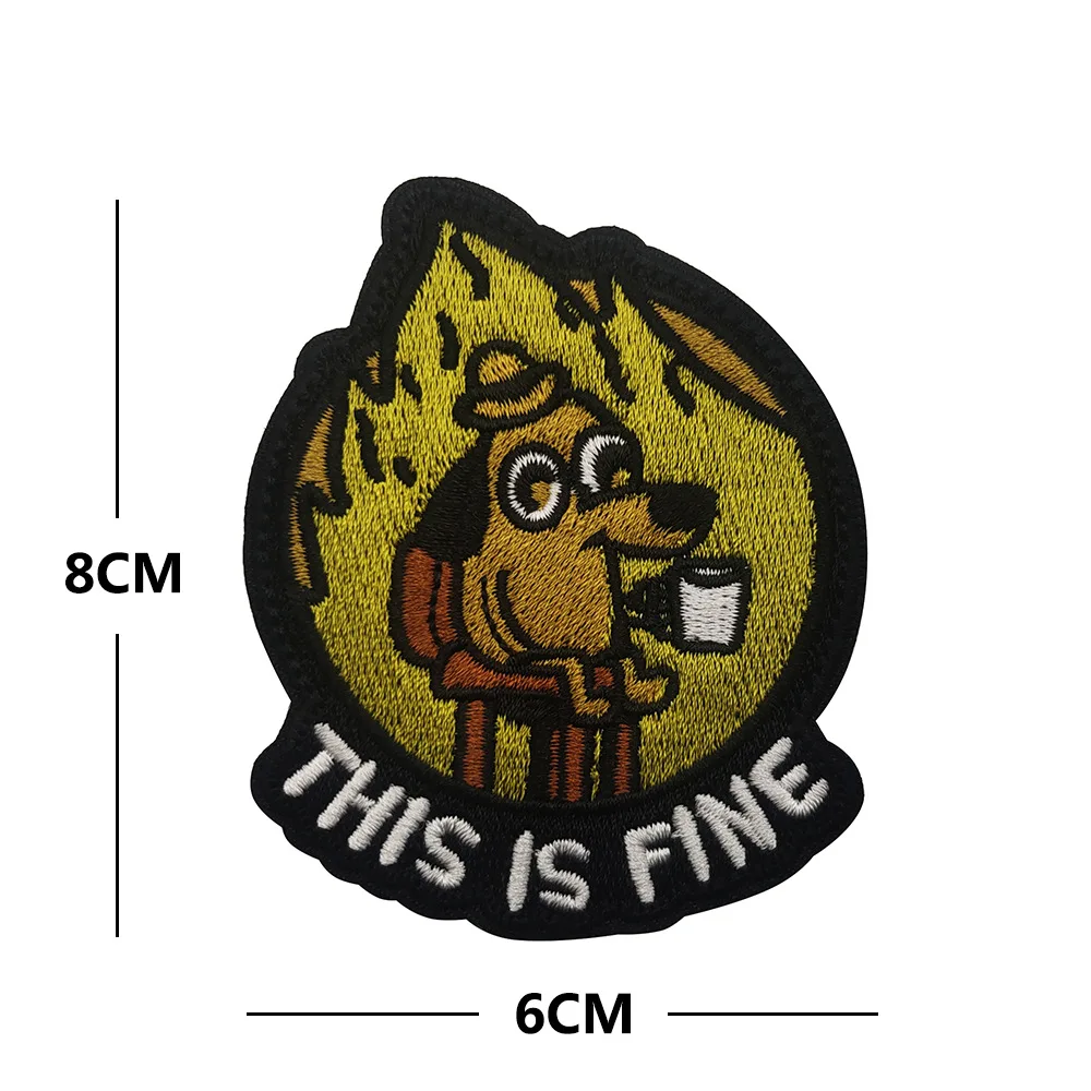 New Anime 3D Embroidery Girl Front Armband Top Kitten Wings Badge Free Backpack Hook and Loop Ring Patch Patch