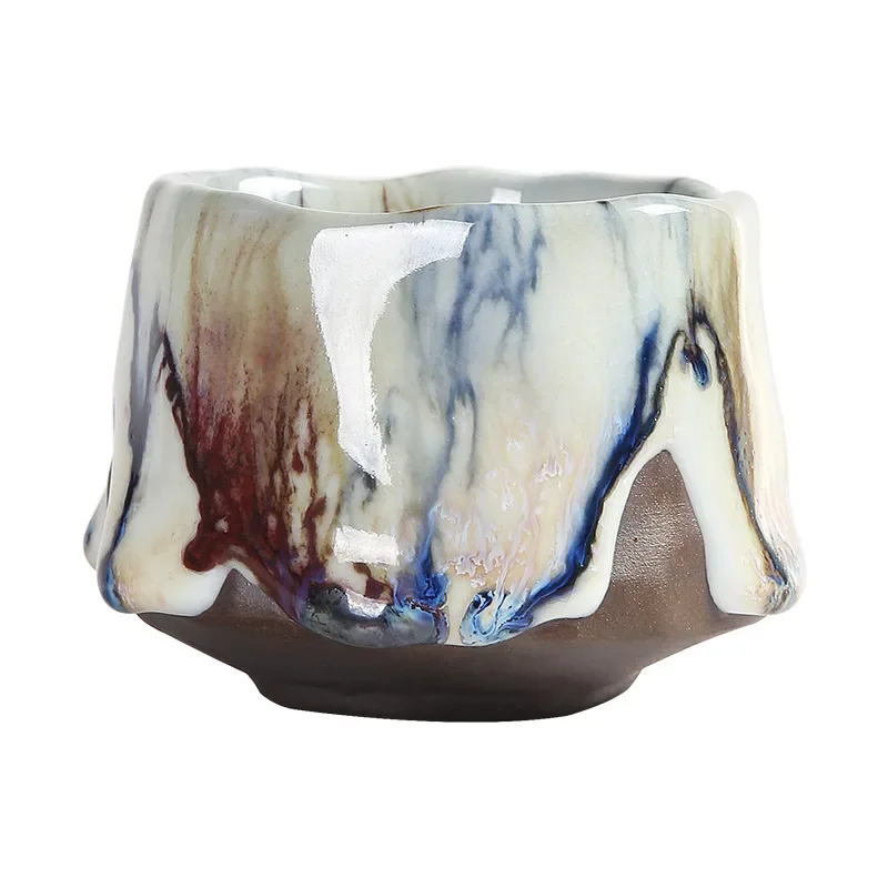 Feng Tea Cup Handmade Japanese Vintage Coarse Ceramic Coffee Cup Cross border Ceramic Kung Fu Tea Household Water
