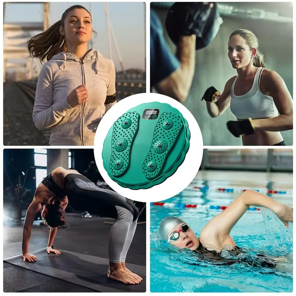 LCD Electronic Anti Slip Torque Wheel Torque Training Board with Base Silent Anti Slip Professional Fitness Bodybuilding Tool