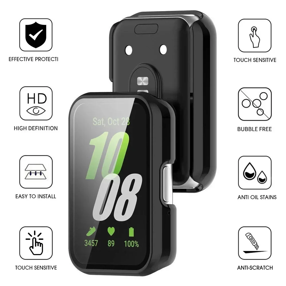 Screen Protector Glass and Case for Samsung Galaxy Fit 3 Accessories