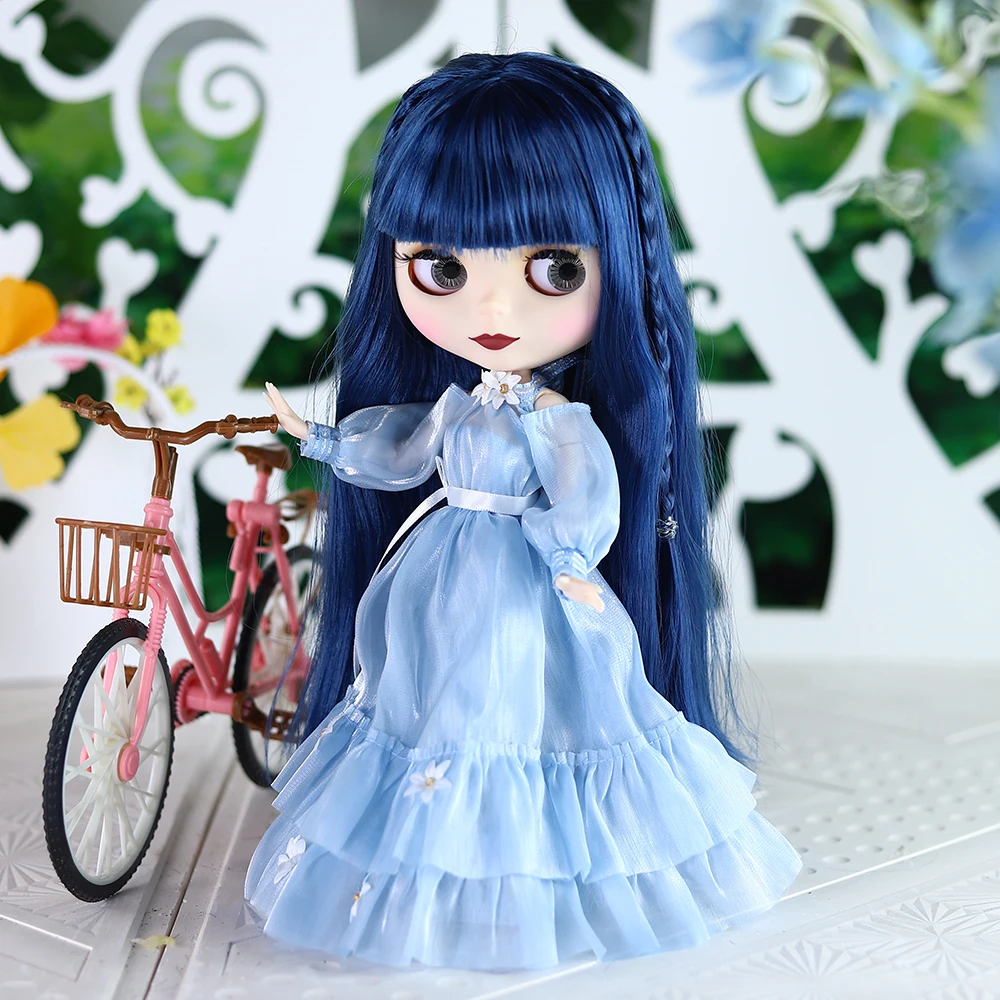 ICY DBS Blyth Doll 1/6 Joint Body 30cm White Skin Blue Hair