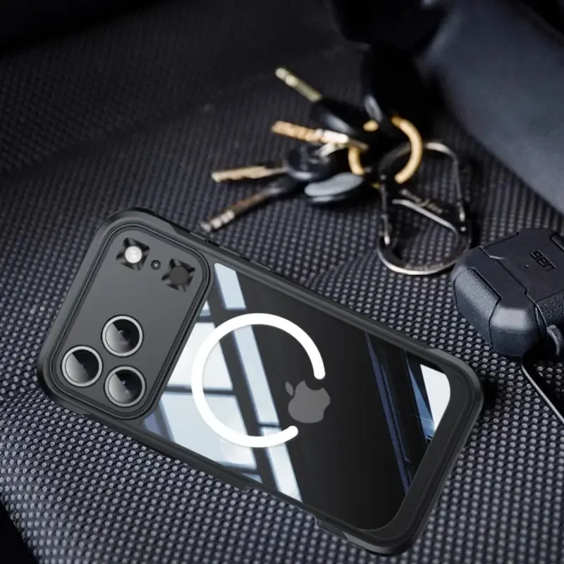 Enhanced Shockproof Magnetic Phone Case with 360° Protection and Wireless Charging Compatibility