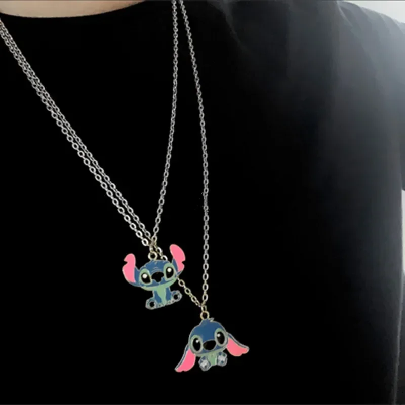 

Disney Cartoon Cute Necklace Lilo & Stitch Modeling Metal Necklace Anime Characters Stitch Kawaii Pendant Kids Birthday Gifts