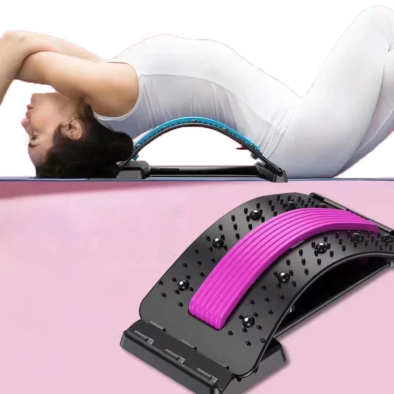 1PC Back Stretcher Multi-Level Adjustable Massager Waist Neck Fitness Lumbar Cervical Spine Cervical Spine Support Massager cervical spine massager lumbar massager