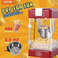 VEVOR Popcorn Popper Machine Tabletop Popcorn Maker 300W 2.5 Oz Red 2